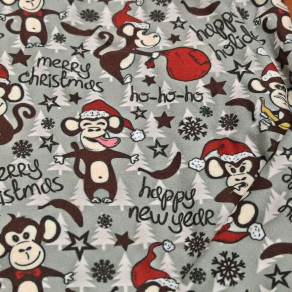 Monkey Christmas New Years Leggings New - Picture 2 of 3